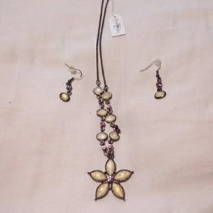 Necklace and earrings